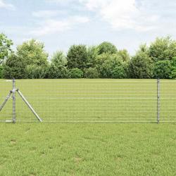 Posts de clôture 26 pcs Ø32mm 80cm en acier galvanisé
