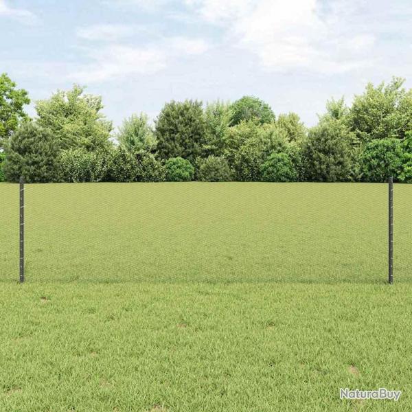 Poteaux de clture 11 pcs U-Channel Gris 60 cm Acier