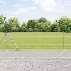 Clôture de champ 0,8x25 m en acier galvanisé