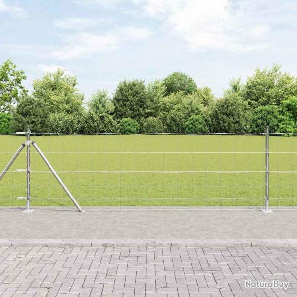 Clture de champ 0,8x25 m en acier galvanis