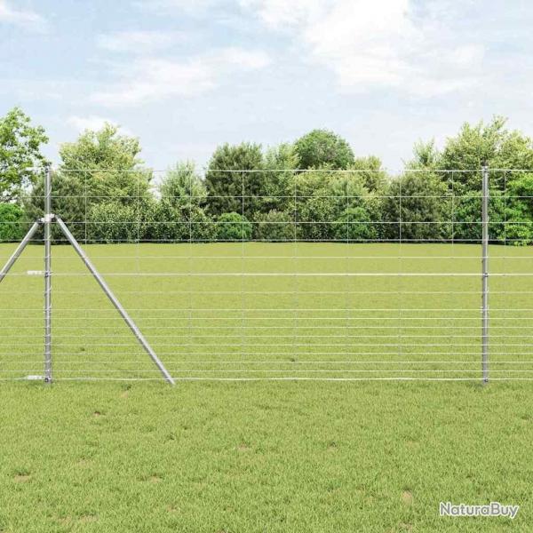 Clture de Champ 1,2x25 m Acier Galvanis