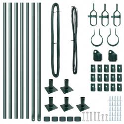 Ensemble de poteaux de clôture 7 pcs Vert Ø32mm 70 cm