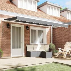Store rétractable à manivelle 4 x 2 m en métal