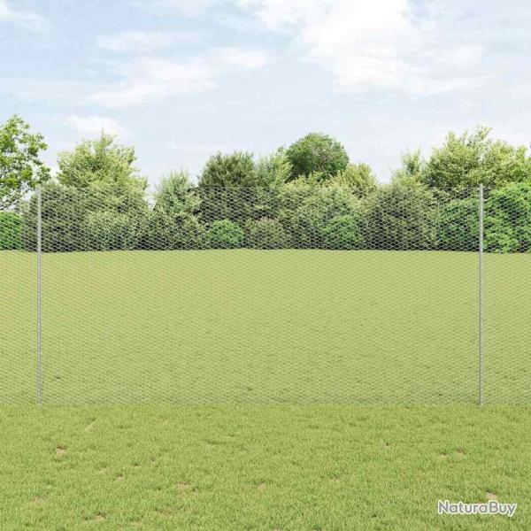 Poteaux de clture 10 pcs U-Channel 160 cm Acier galvanis