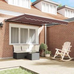 Auvent Rétractable Marron 350x250 cm