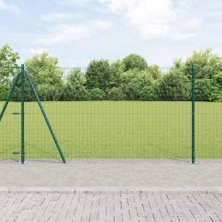 Ensemble de Poteaux de Clôture 7 pcs Vert Ø32mm 160 cm