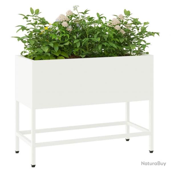 Cultivateur de Jardin surlev 60x26x45 cm Acier Blanc