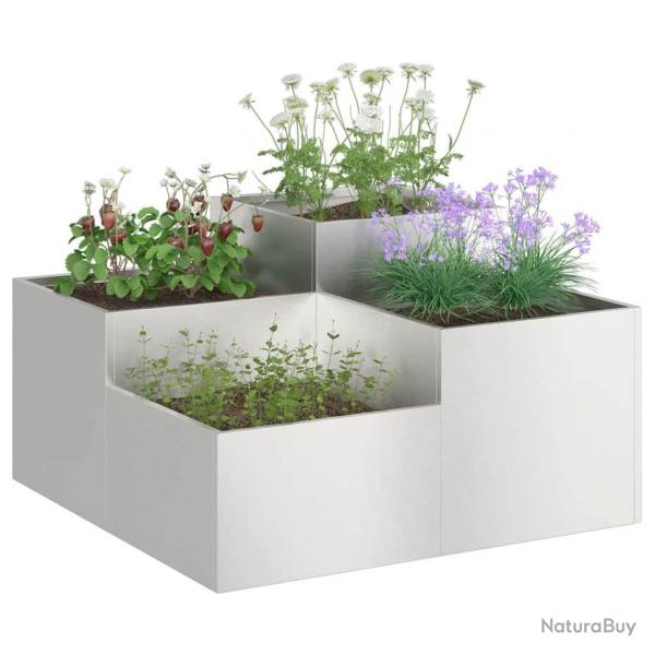 Jardinire 100x100x48 cm en acier inoxydable