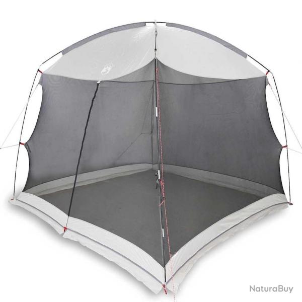Tente de camping avec moustiquaire et porte grise pour 6 personnes, impermable.