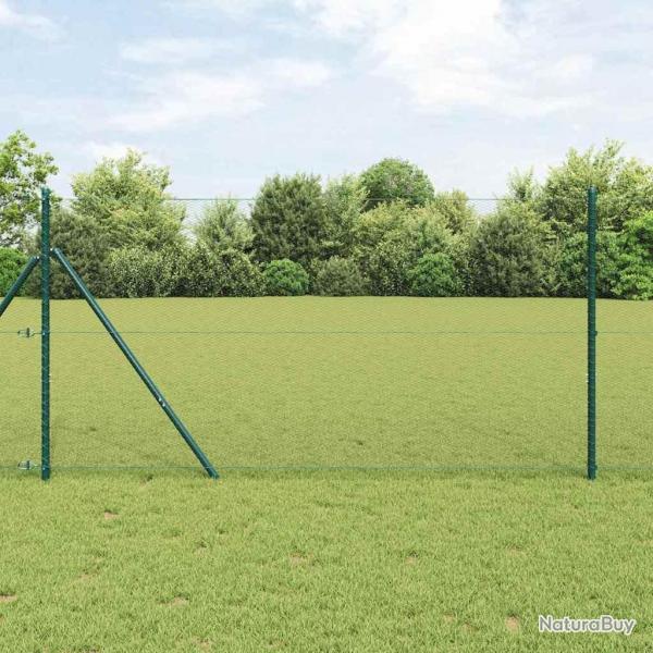 Clture hexagonale verte 1,2x50 m en acier