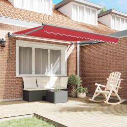 Store rétractable manuel rouge 350x250 cm