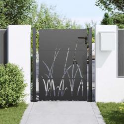 Porte de Jardin Noir 105 x 150 cm Acier peint par poudre