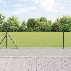 Clôture Hexagonale Grise 0,5x50 m Acier