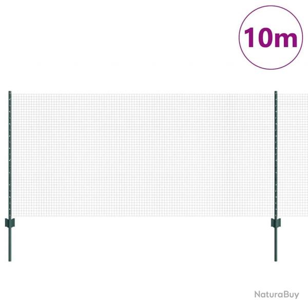 Ensemble de cltures de jardin 2 pices Vert Acier Moyen