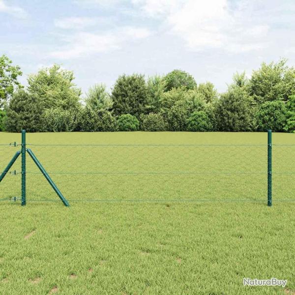 Clture Hexagonale Verte 0.8x10 m Acier