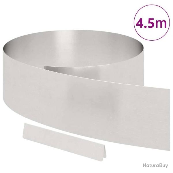 Bordure de jardin Argent 450 x 20 cm Acier inoxydable