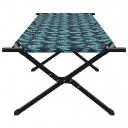 Lit de soleil pliant avec sac de transport, design feuillage, en tissu Oxford 600D.