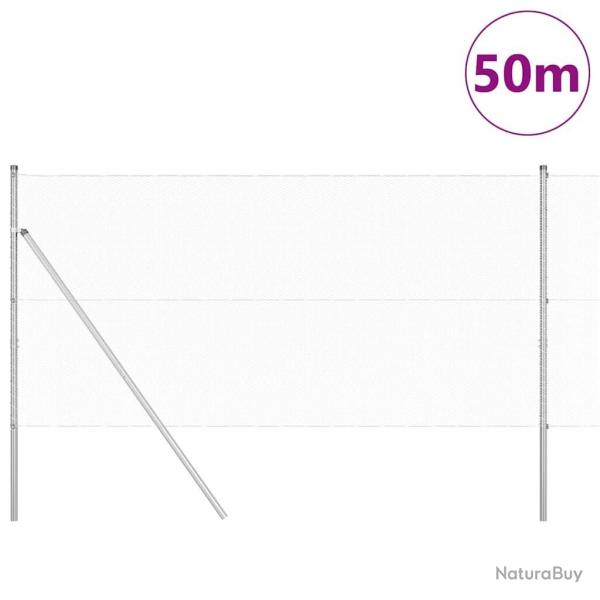 Clture hexagonale 1x50 m Acier galvanis