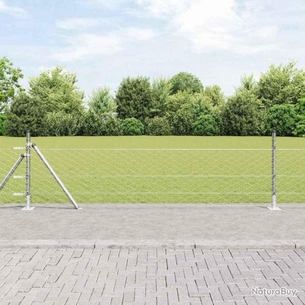 Clture hexagonale 0,5x10 m Acier galvanis