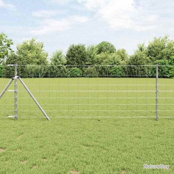 Clture de jardin 0,8 x 50 m en acier galvanis