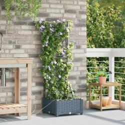 Jardinières de jardin 1 pc Treillis Gris clair 40 x 40 x 126 cm