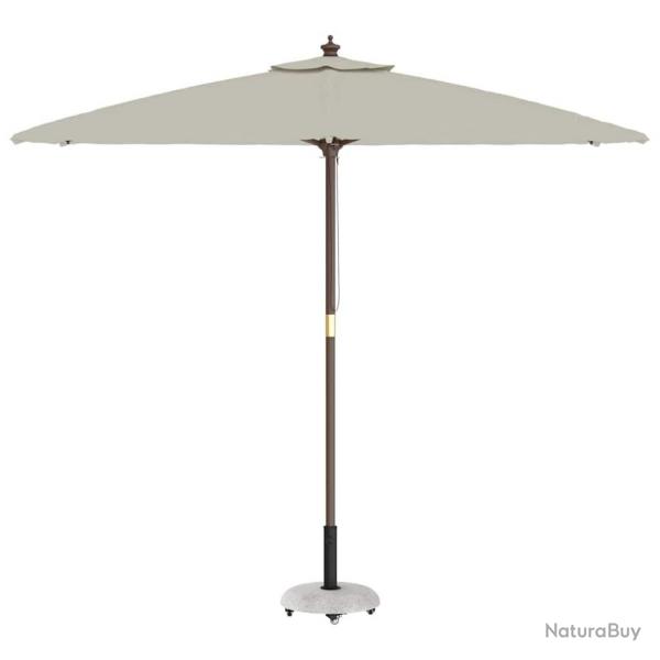 Base de parasol sur roulettes pour poteaux de 37/42/52/58mm en bton gris clair.