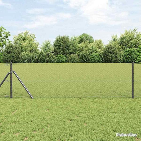 Clture Hexagonale Grise 0.6x10 m Acier