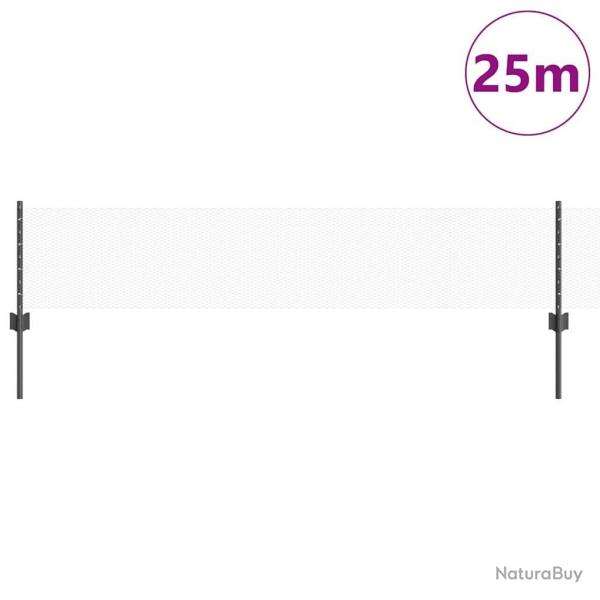 Poteaux de clture 11 pcs U-Channel gris 40 cm en acier