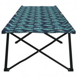 Chaise longue pliable avec sac de transport, motif feuilles en tissu Oxford 600D