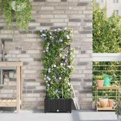 Jardinières de jardin 1 pc Noir 40 x 40 x 126 cm Plastique