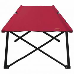 Lit de plage pliant avec sac de transport Rouge en tissu Oxford 600D