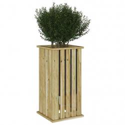 Jardinière 33 x 33 x 65 cm en pin traité.