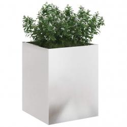 Cache-pot de jardin Argenté 50 x 32 x 40 cm Acier inoxydable