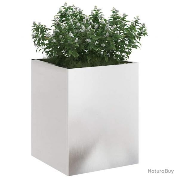 Cache-pot de jardin Argent 50 x 32 x 40 cm Acier inoxydable