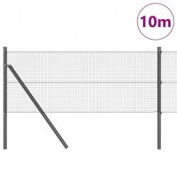 Ensemble de Poteaux de Clôture en PVC Ensemble de 2 Gris