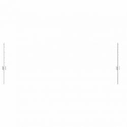 Poteaux de clôture 22 pcs Argent 50 x 0.4 m Acier galvanisé