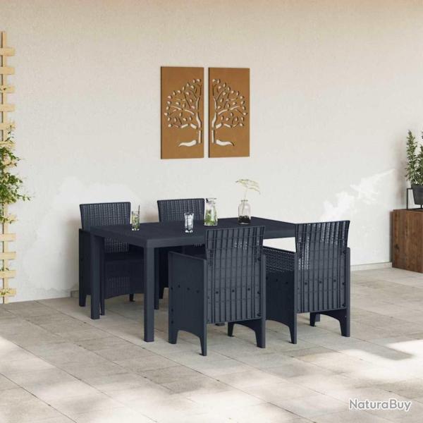 Ensemble salle  manger jardin 5 pcs Anthracite