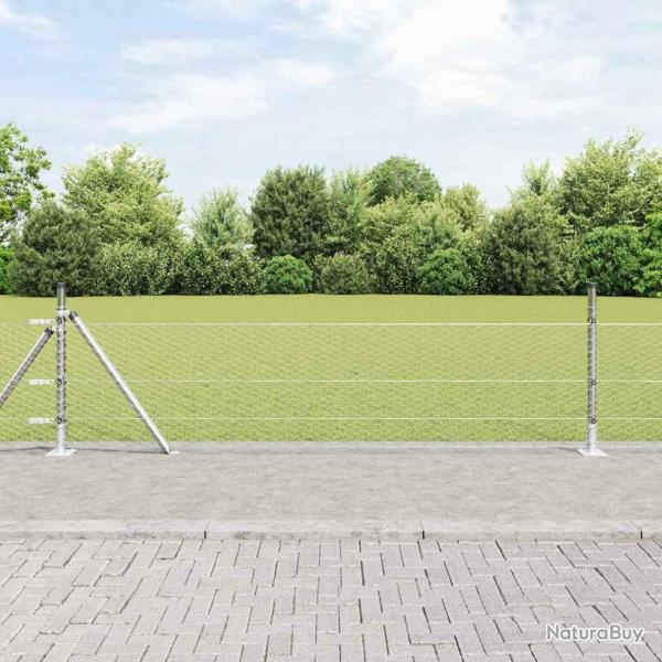 Clture hexagonale 0,5x10 m en acier galvanis