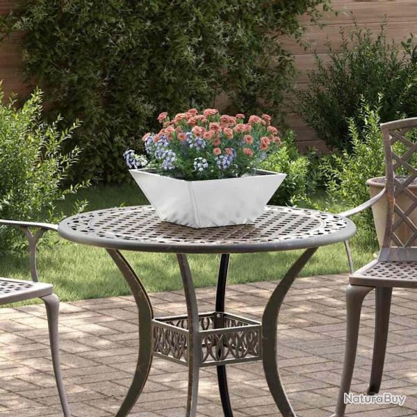 Set de 5 jardinires en bol 35x35x15 cm en acier galvanis