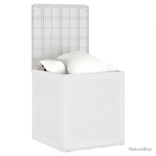 Coffre de Rangement Jardin Blanc 55x53x57 cm PP
