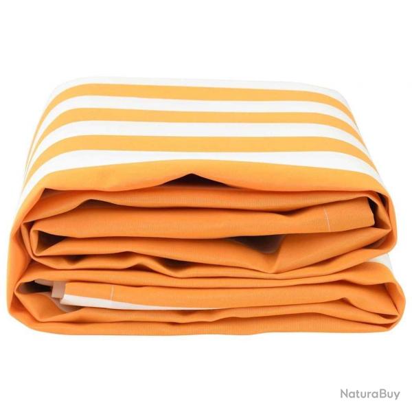 Tissu de remplacement pour auvent jaune et blanc 10x1,6 m