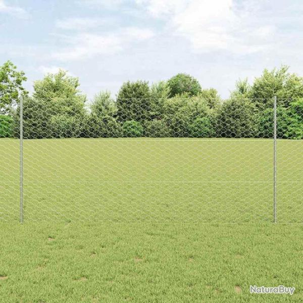 Poteaux de clture 10 pcs U-Channel 120 cm Acier galvanis