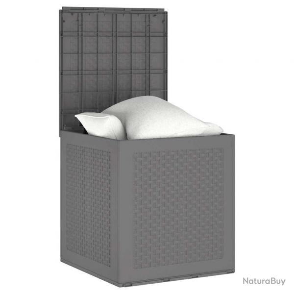 Bote de rangement de jardin Gris clair 55x53x57 cm PP