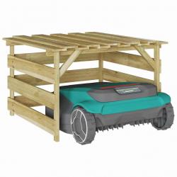Garage pour tondeuse robot en pin traité