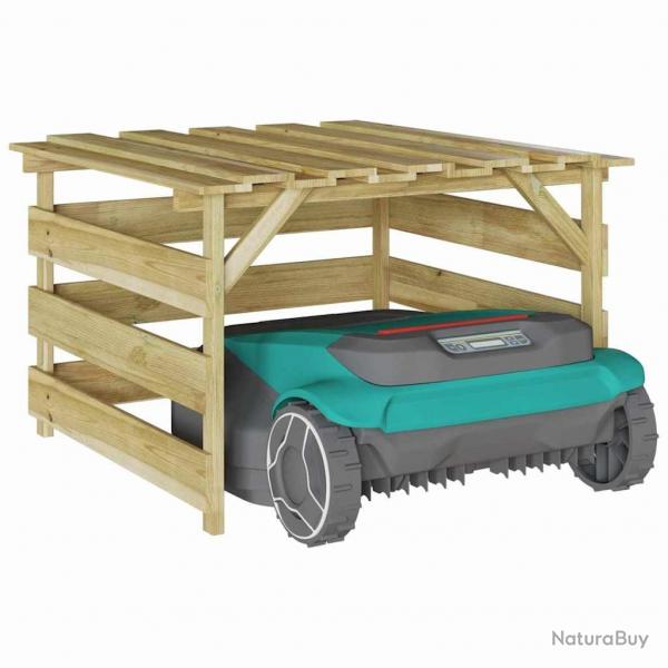 Garage pour tondeuse robot en pin trait