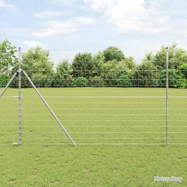 Clture de champ 1,6x25 m Acier Galvanis