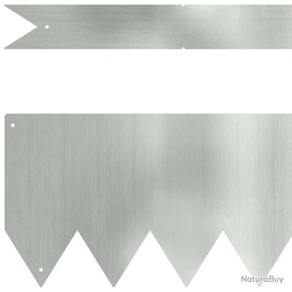 Bordures de Pelouse 10 pcs 100x0,5x15 cm Acier Galvanis