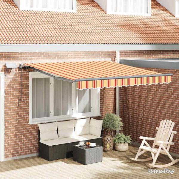 Store rtractable manuel avec LED jaune et orange 350x250 cm