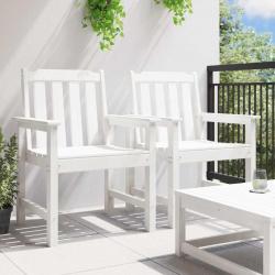 Chaises de Salle à Manger 2 pcs Blanches HDPE