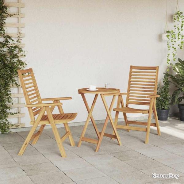 Chaises de jardin 2 pices en teck